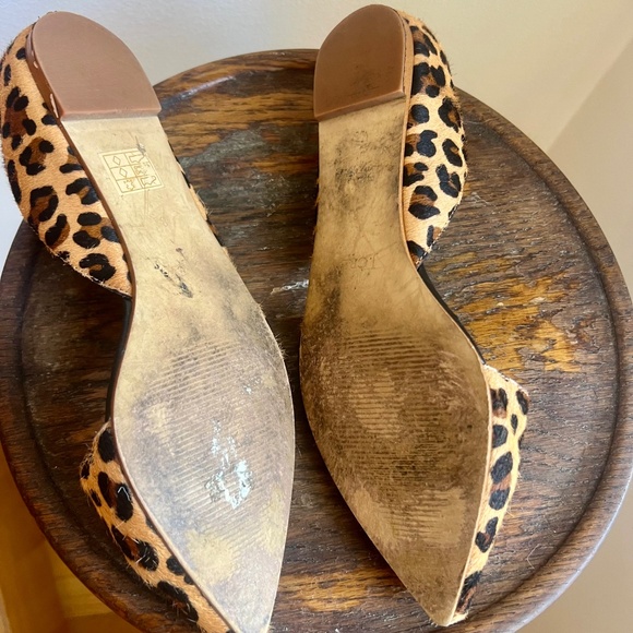 J.Crew Collection Leopard Calf Hair D’Orsay Flats - Picture 2 of 5